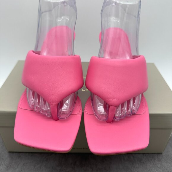 Marc Fisher Women's Cici Square Toe Kitten Heel Thong Sandal, Size 8M, Pink - Picture 5 of 13